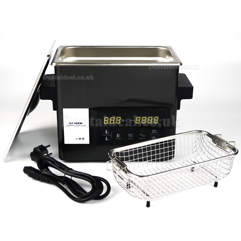 GT SONIC S-Series 2-9L Touch Panel Ultrasonic Cleaner with Heater 50-200W Stainless Steel